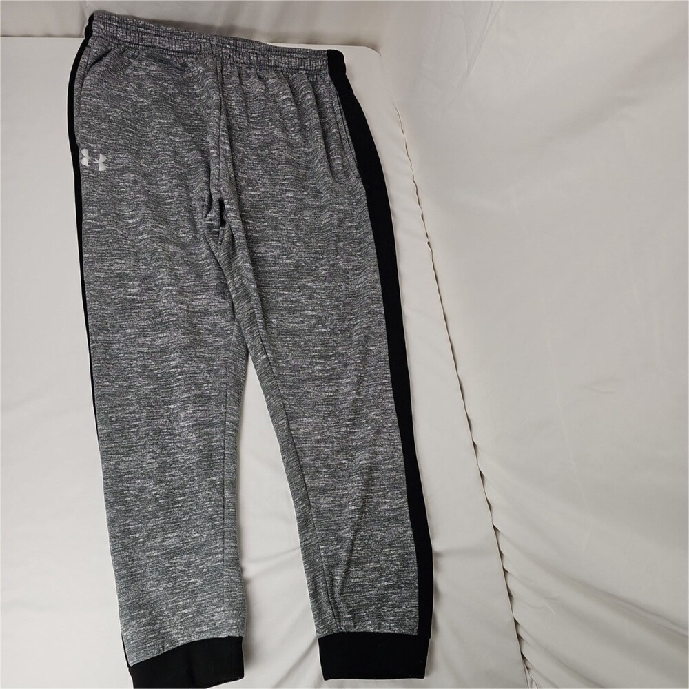 Under Armour Men’s 2XL Gray Black Athletic Sweatpants Joggers Drawstring